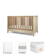 Harwell Cashmere 4 Piece Set with Cotbed, Mattress, Fitted Sheets & Mattress Protector