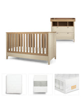 Harwell Cashmere 5 Piece Set with Cotbed, Dresser Changer, Mattress, Fitted Sheets & Mattress Protector