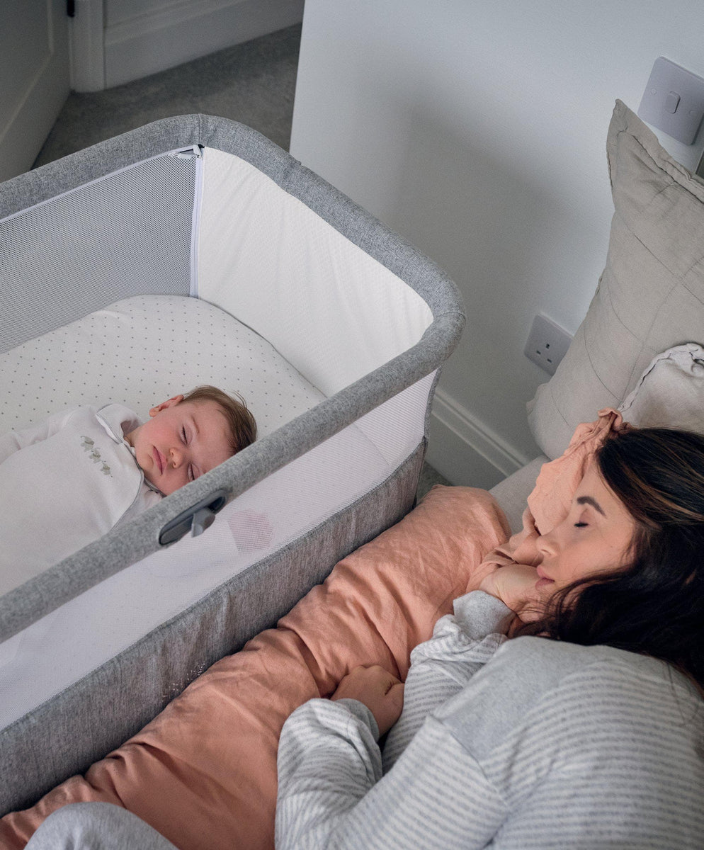 Lua Bedside Crib Grey – Mamas Papas AUS