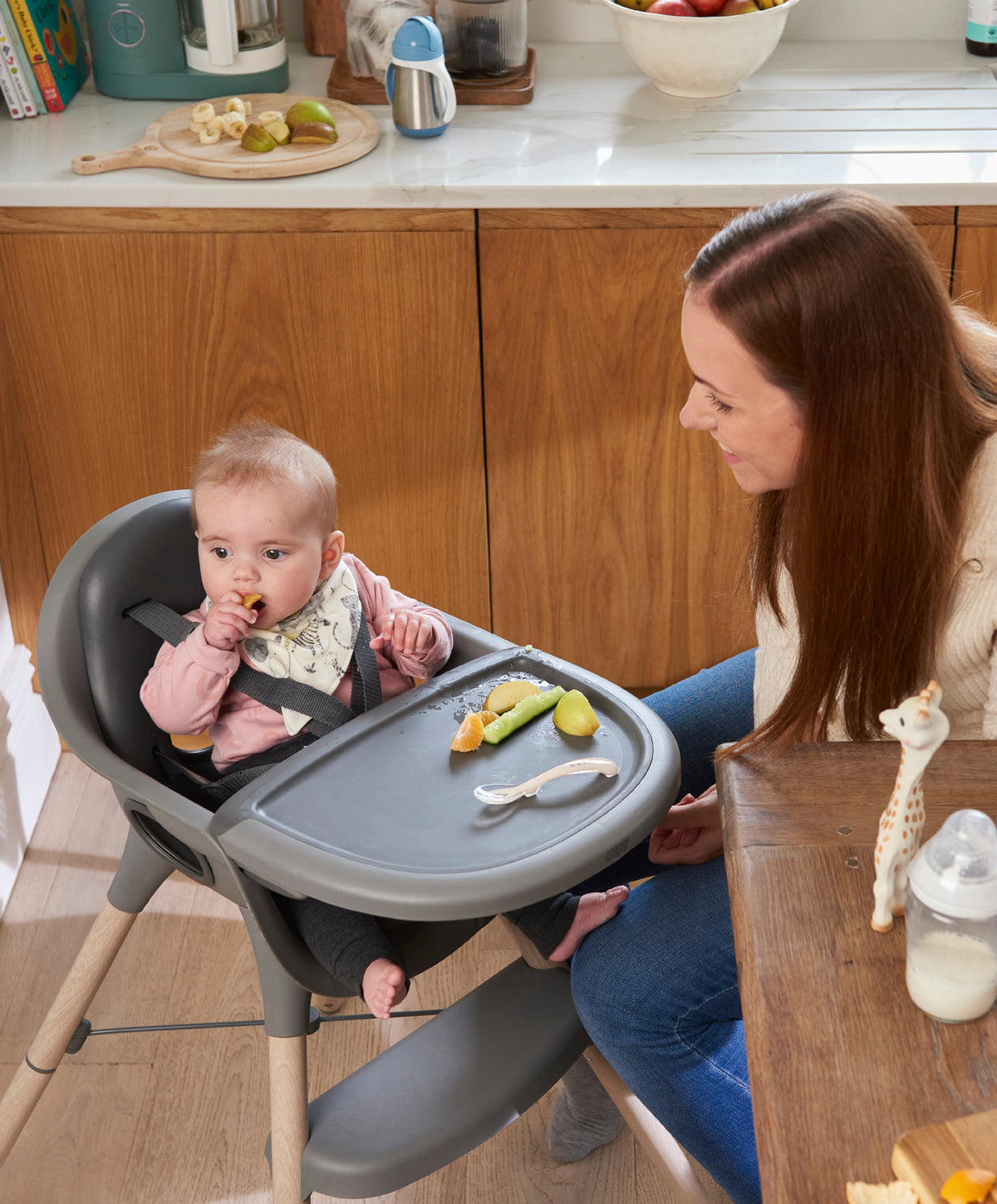 Juice Highchair Washed Grey M P AUSTRALIA