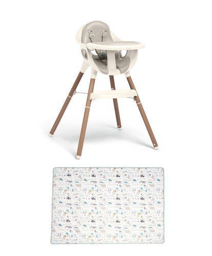 Juice Highchair & Splash Mat (2 Piece) - Croissant