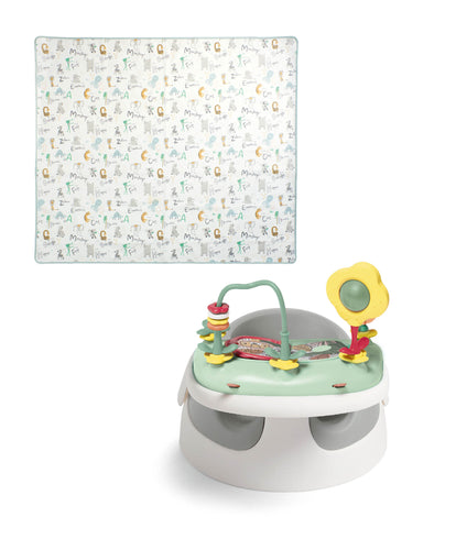 Snug Floor Seat with Activity Tray Bundle & Splash Mat (3 pieces) - Pebble Grey