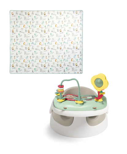 Snug Floor Seat with Activity Tray Bundle & Splash Mat (3 pieces) - Clay