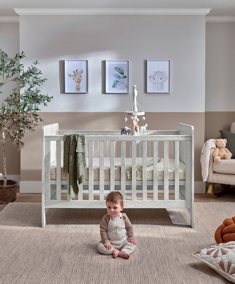 Atlas Convertible Cot Bed White Nursery Furniture – Mamas