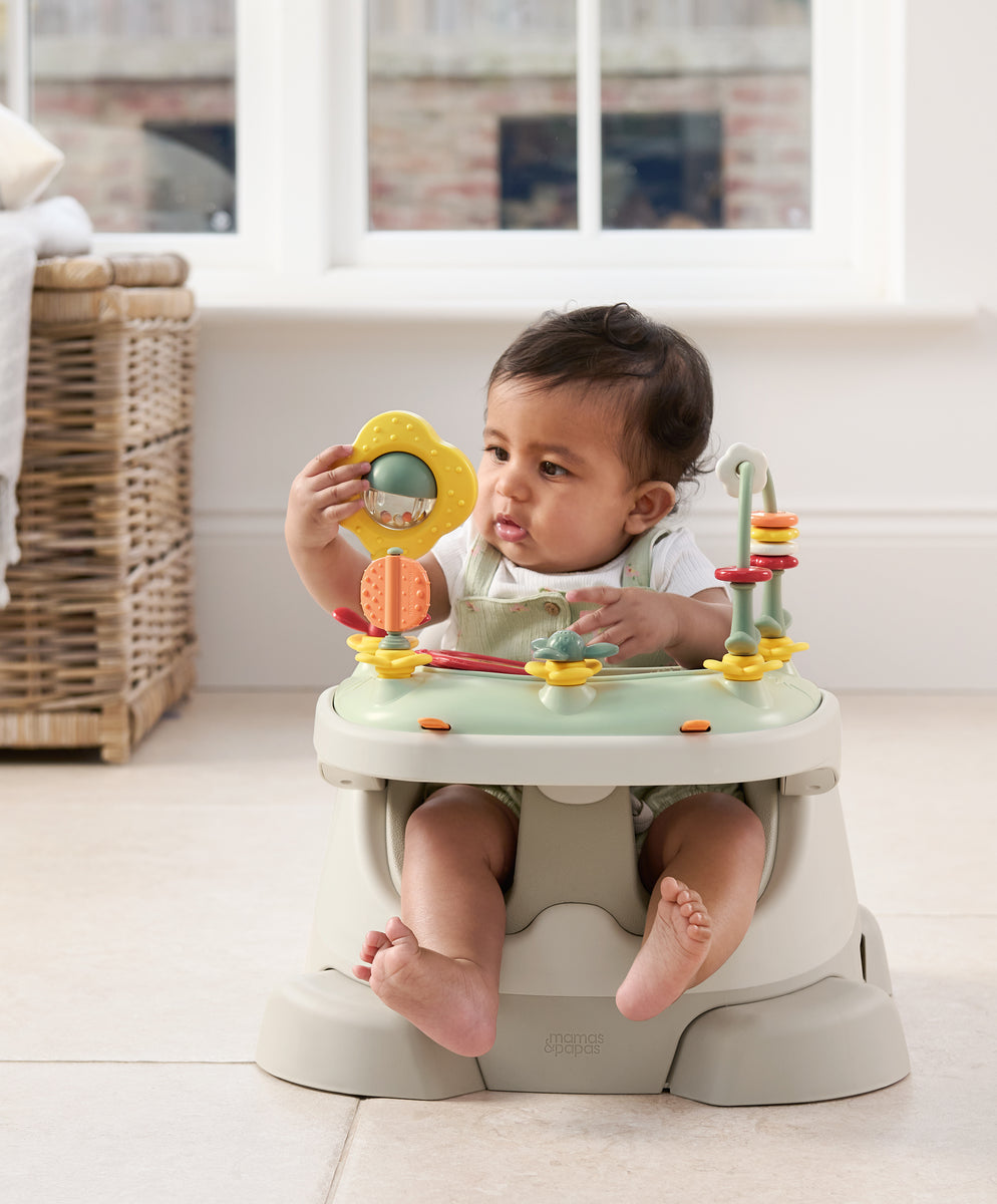 Bug 3-in-1 Floor & Booster Seat with Activity Tray & Splash Mat - Pebb ...