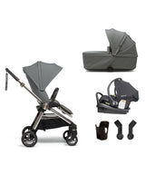 Strada Pram Bundle with Maxi-Cosi Mico Plus Car Seat (5 Pieces) - Grey Melange