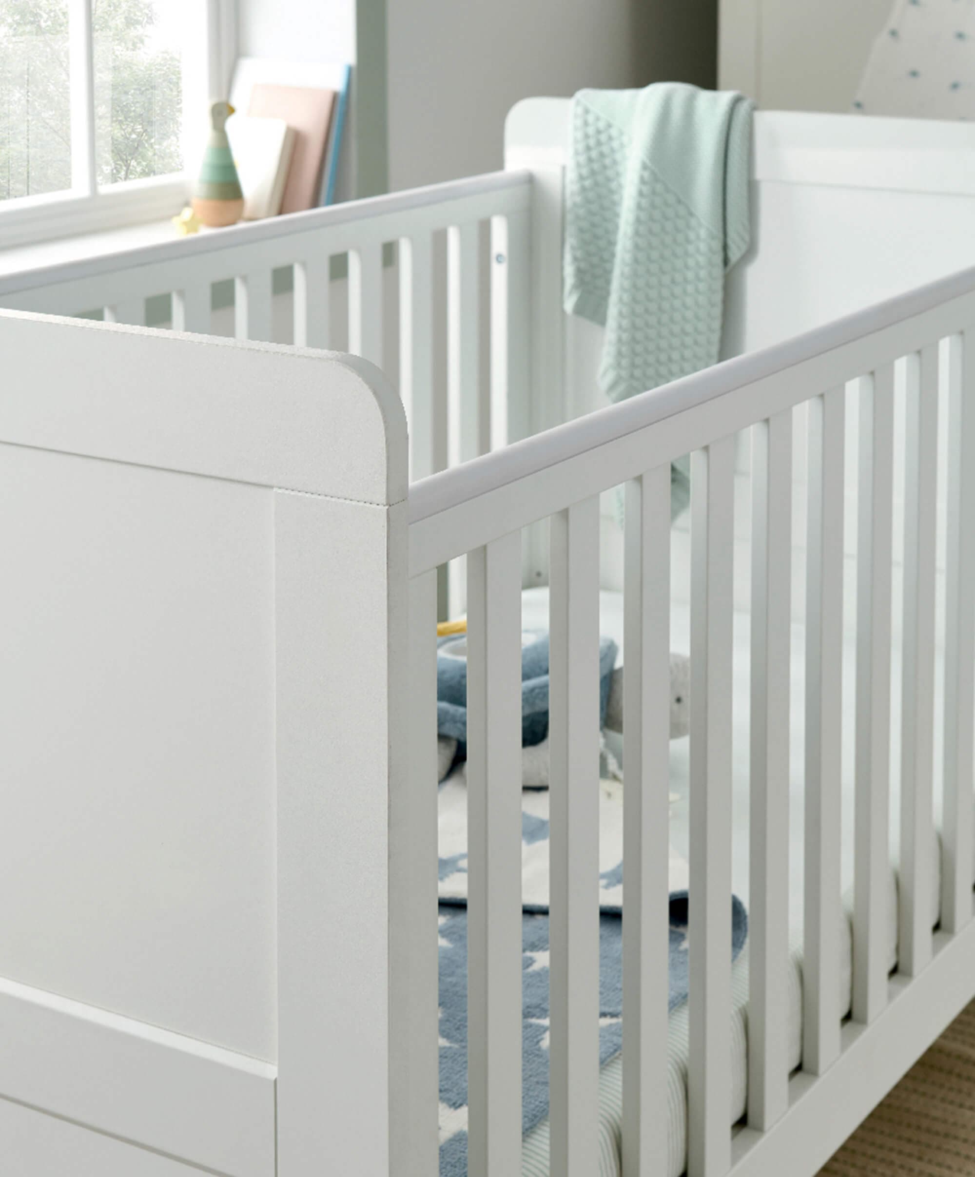 Grey and white cot online